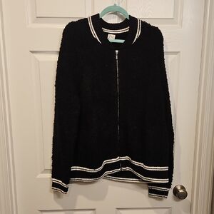 a new day Black and White Sweater